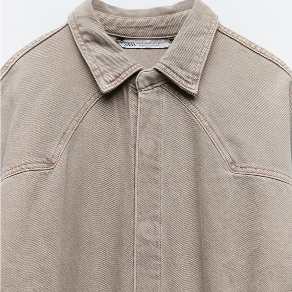 Zara TRF Long Denim Jumpsuit - Picture 14 of 16